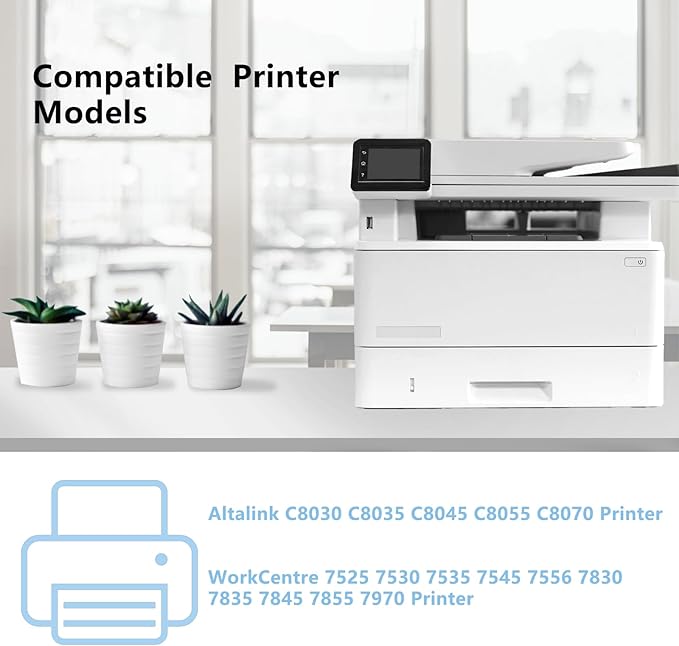 013R00662 Drum Cartridge Compatible for Xerox WorkCentre 7525 7530 7535 7545 7556 7830 7835 7845 7855 7970 EC7836 EC7856 Altalink C8030 C8035 C8045 C8055 C8070 Printer Drum(4-Pack)