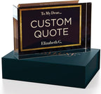 Custom Acrylic Sign Personalized, Custom Desk Name Plate, 18 Styles, (4"x6"), With Gift Box, USA Made by Acryluxe. (Folsom)