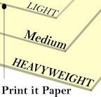 Print It - Vellum Bristol Colored Cardstock Cover Paper, 67 Lb, 8.5" X 11”, Heavyweight Colored Cardstock for Crafts, School, Invitations, And Office Use - Decoration Drawing 250/Case-Cream