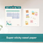 ViVin Super Sticky Easel Pad, 25 x 30 Inches Flip Chart Paper for Teachers, Large Self Stick Easel Paper, Teacher Anchor Chart, 30 Sheets/Pad, 6 Pads/Pack