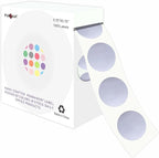 PARLAIM 3/4 Inch Roll Color Coding Labels,1000 per Roll Round Permanent Adhesive Color Coding Circle Dot Stickers for Office Home (Silver)