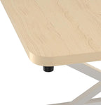 Decoholic Light Wood Small Single 24 inch Scissors Lift Keyboard and Mouse Riser ,Height Adjustable Standing Desk Converter,for Ergonomic Sit Stand Workstations (24 inch NW)