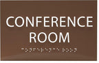 ADA CENTRAL SIGNS - 6" X4" Conference Room Sign - ADA Compliant Tactile Graphics Grade 2 Braille Text Privacy Sign | Wall Mount Plastic Meeting Signs For Schools, Hospitals, Offices, and Apartments