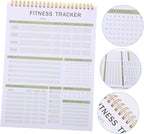 VICASKY Fitness Journal Notebook for Daily Training Sturdy Workout Planner Goal Setting 12-Month Fitness Agenda Notepad for Men Women Gym Enthusiasts