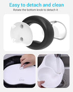 CANHET Tablet Leather Pillow Stand,【Stain-Resistant】 Tablet Holder with 2 Snack Bowl, Adjustable Pillow Stand for Lap/Bed/Couch/Desk, Fits 4-13" Kindle, iPad Pro Air Mini, Phone, Galaxy Z Fold