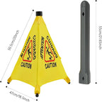 20 inch Wet Floor Sign 6 Pcs, Pop up Foldable Wet Safety Signs with Storage Tube Commercial Caution Safety Cone Pop up Caution Sign, for Stores Grocery Restaurant Restroom Office Hotel (6)