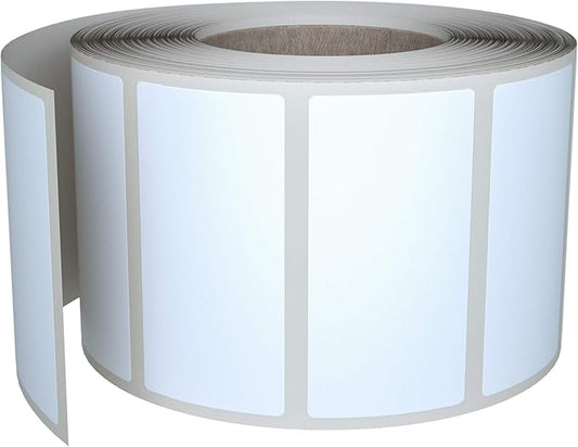 Royal Green Rectangular Color Coding Sticker Roll - Write On Labels for Folders & Organizing, 1.57" x 0.75" Stickers to Write On Name Tags for Office Supplies 5000 Labels - 10 Rolls (White).