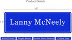 Custom Office Engraved Name Plate, Personalized Elegant Name Plates for Door or Wall Sign, Door Name Plate with Adhesive, Laser Engraving, 10 Colors Available (2.5" x 8")