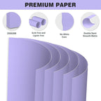 Cardstock 8.5 X 11, 40 Sheets, Light Purple Card Stock, 75lb/ 200gsm Copy Paper, Cardstock Printer Paper For Art, Drawing, Invitations, DIY Cards, Craft, Construction, School & Office Supplies
