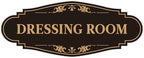 Dressing Room Sign for Door，Self-Adhesive Waterproof Vinyl Vintage Changing Room Signage Sticker, Fitting Room Decor for Home, Business, Shop, Theaters, Clothing Stores, Gyms, Hotels