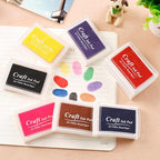 JZTang 6 Pcs Craft Ink Pad, Washable Ink Pads Multicolor Ink Pads for Rubber Stamps, Paper, Scrapbooking, Wood Fabric, 6 Unique Pure Colors