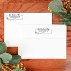 Custom Floral Address Stamp | Choose from 12 Designs | Multiple Ink Color Options | Envelope Return Address Stamp for Couple or Family (Design 8, Medium)