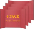 AKONEGE 4PCS Medium Trifold Poster Board 26" x 16" Red Tri Fold Presentation Boards, Corrugated Cardboard Picture/Project Display Boards for Event, Exhibition, Business, School Project, Science Fair