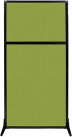 Versare Workstation Partition | Portable Wall Divider | Modern Office Cubicle | Free Standing Privacy Screen | Flexible Work Space | 33" x 70" Lime Green Fabric Panels