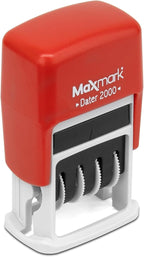 MaxMark 2000 Dater Self Inking Date Stamp - Red