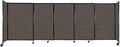 Versare Straightwall Sliding Portable Wall Partition | Freestanding Office Dividers | Locking Wheels | Temporary Room Separator | 11'3" Wide x 4' Tall Mocha Fabric Panels