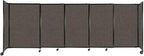 Versare Straightwall Sliding Portable Wall Partition | Freestanding Office Dividers | Locking Wheels | Temporary Room Separator | 11'3" Wide x 4' Tall Mocha Fabric Panels