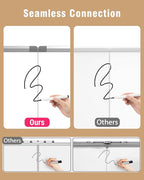 72"X 40" Large Magnetic Dry Erase Whiteboard, Removable Wall Hanging Board with 4 Pens & 1 Dry Erasers & 6 Magnets, Sliver Aluminum Frame White