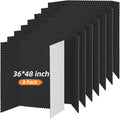 Henoyso 8 Pcs 36 x 48 Inch Black Trifold Poster Board Large Tri Fold Presentation White Display Board Foldable Paperboard for Science Fair School Business Project Exhibition