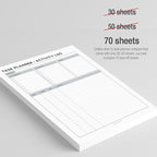 Task Planner & Tracker 8.5 x 11 Tear-Off 70 Sheet Planner Pad – Project Organizer with Time Log, Top Priority, Follow-Up – Notepad for Home & Office (White, Classic, 1 Pack)