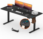 FitStand Adjustable Stand Up Desk, Large 71x31 Inches Height Adjustable Standing Desk with Cable Management, Home Office Computer Desk with Memory Preset & Charging USB Port & Sedentary Reminder