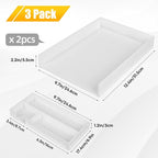 Eufrozy 3 Tier Stackable Letter Tray Paper Organizer, White Desk Paper Tray for Office Desktop Organizing, Cardboard Inbox, File Sorter, A4 Paper Turn in Tray, Document Storage, Mail Holder