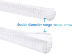 QCSIW 25ft – 3/8 inch White Split Wire Loom Tubing Cord Protector Cable Sleeve – Pet Cord Protector for Cat Chewing, for USB Power Cords Audio Video Wires