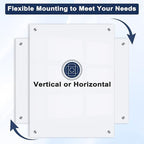 Magnetic Glass Whiteboard, 24" x 18" Dry Erase Board for Wall, Frameless White Board with 1 Marker Tray and 3 Magnets for Office, Home, Classroom -Ultra White