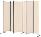 VEVOR Room Divider, 6 Panel Room Divider, Folding Privacy Screen and Portable Partition Divider for Room Separation, Freestanding Room Partitions for Office, Bedroom, Study, Beige