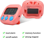 Weewooday 12 Pcs Digital Kitchen Magnetic Timer Bulk Classroom Count up Countdown Timer Large Digits Egg Loud Alarm Cute Desk Stopwatch for Teacher Kids Cooking Office (Multicolor,Vibrant Style)
