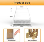 Square Chair Leg Protectors for Hardwood Floors,16 Pcs Silicone Felt Furniture Legs Caps to Prevent Floor from Scratches and Reduce Noise, Easy to Move,1.26-1.57",Clear.