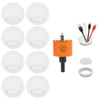 VIKITON Desk Grommet 2 inch with Hole Saw, Desk Cord Hole Cover Grommet for Cables, 8 PCS, White