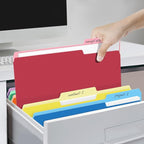 SUNEE File Folders, 120 Pack Manilla Folders 8.5 x 11, Colored File Folders Home Office School Supplies for Documents Files Paper, 6 Assorted Colors