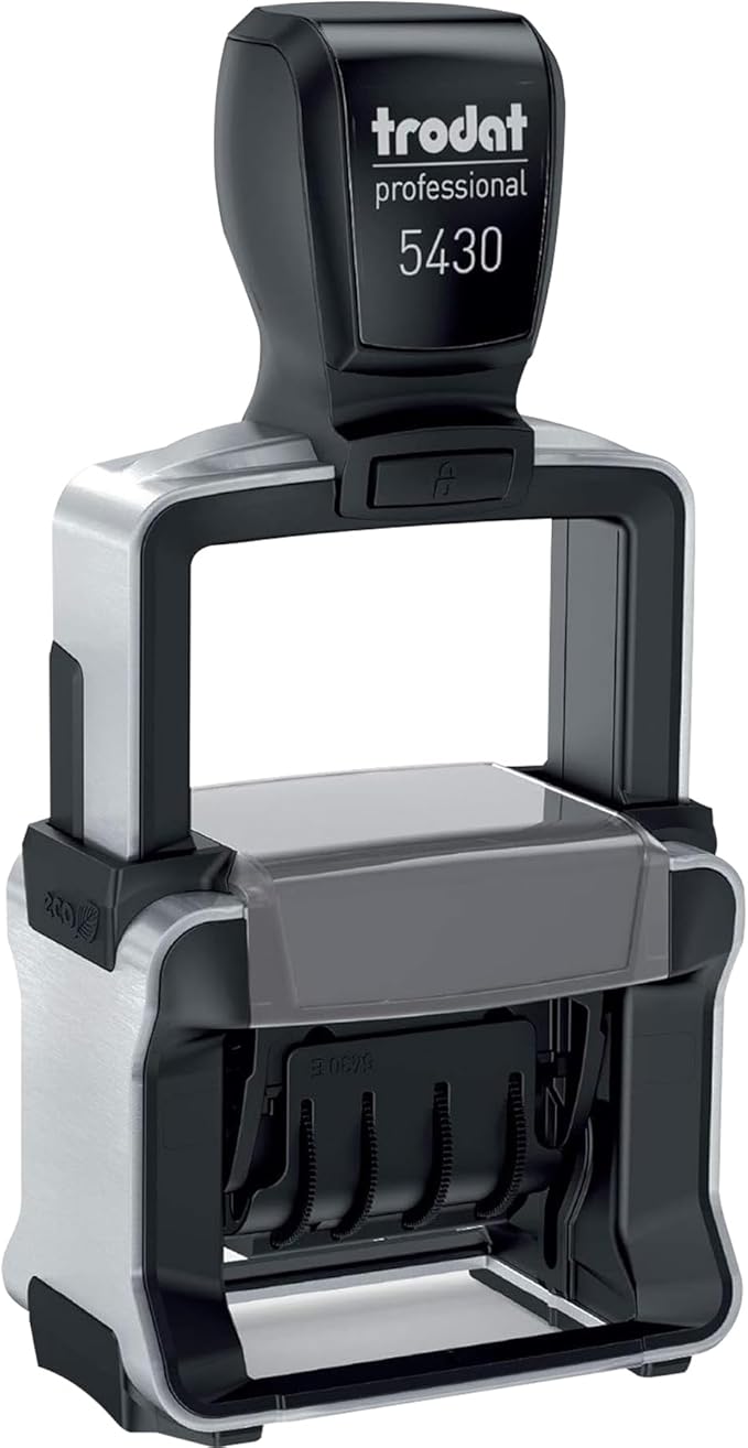 Trodat 5430 Professional Self-Inking Date Stamp with Received - Red Ink