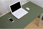 KINGFOM Desk Pad Office Desktop Protecter, PU Leather Desk Mat Blotters Organizer with Comfortable Writing Surface (47.2" x 23.6", Green)