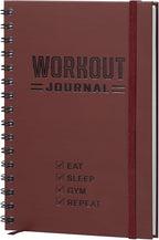 Nextnoid Hardcover Fitness Journal Workout Planner for Men & Women - A5 Sturdy Workout Log Book to Track Gym & Home Workouts - Burgundy
