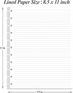 (3-Pack) Letter Size Discbound Refill Paper, 11 Disc Paper Refill for Note-Taking System Discbound Planner, 300Sheets / 600Pages Discbound Paper, 100gsm, White, 8.5'' x 11''