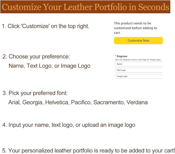 Geslun Personalized Genuine Leather 3 Ring Binder, Custom Engraved 8.5 x 11 Letter Size Folio with Pen Holder, Soft Notebook Portfolio Cover, Notepad Padfolio Organizer for Meeting, Brown, Oil Tanned
