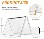 EMOMAS Acrylic Business Card Holder for Desk, Business Card Stand Desktop Business Card Holders for Exhibition，Office Acrylic Business Card Stand Display ，Capacity: 50 Cards （3 Pack）…