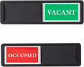 Vacant Occupied Door Sign, Sliding Room Status Indicator Privacy Door Sign for Office, Restroom, Conference Room, Home, Hotel, Hospital (Black)
