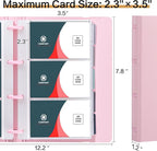 deli Business Card Book Holder, Business Card Organizer, Name Card Book Holder, Portable Office Business Card Holder, Hold 180 Cards, Pink