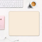 Auhoahsil Beige Mouse Pad, 12 x 10 Inch Square Mousepad, 3mm Thick Rubber Mouse Mat with Pretty Design, Premium-Textured Non-Slip for Gaming Work Office Wireless Mouse Men Women