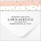 PrettySweetParty Self Inking Return Address Stamp - Custom 4 Line Personalized Address Stamp for Envelopes, Wedding Invitations, Business, Mailing Labels, Black Ink (All Serif)