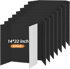 Henoyso 8 Pcs 14 x 22 Inch Black Trifold Poster Board Large Tri Fold Presentation White Display Board Foldable Paperboard for Science Fair School Business Project Exhibition