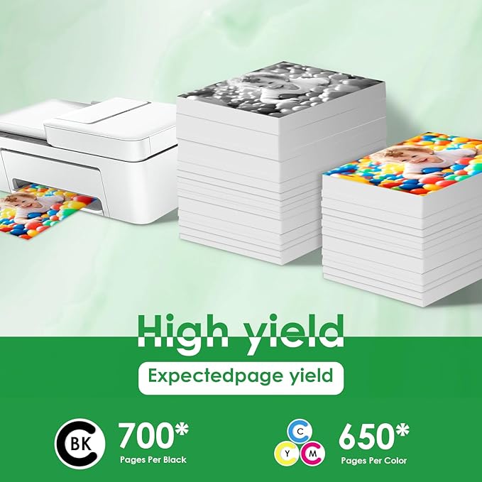 664XL Ink Cartridge Replacement for 664 664XL 664 XL Ink Cartridges Black and Color for DeskJet Ink Advantage 1115 2135 2138 3635 3636 3638 4535 4536 4538 4675 4676 4678 Printer Ink 2 Pack