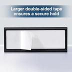 Plecterco 4 Pcs Office Door Signs - 8" x 3" Curved Name Plate Holders for Office, Wall-Mount Door Signs with Plastic Film and Adhesive Tape (Silver) (4, Silver)