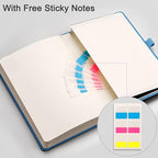 EMSHOI A5 Graph Paper Notebook Journal - 256-Page Hardcover, 120gsm Thick Ink-Proof Paper, PU Leather Cover with Inner Pocket, Portable 5.75"x8.38" Size for Work, Math, Engineering – Light Blue