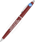 DISCOUNT PROMOS Custom Langham Ballpoint Pens Set of 50, Personalized Bulk Pack - Black Ink, Great for Office, School, Business, Tradeshows - Burgundy