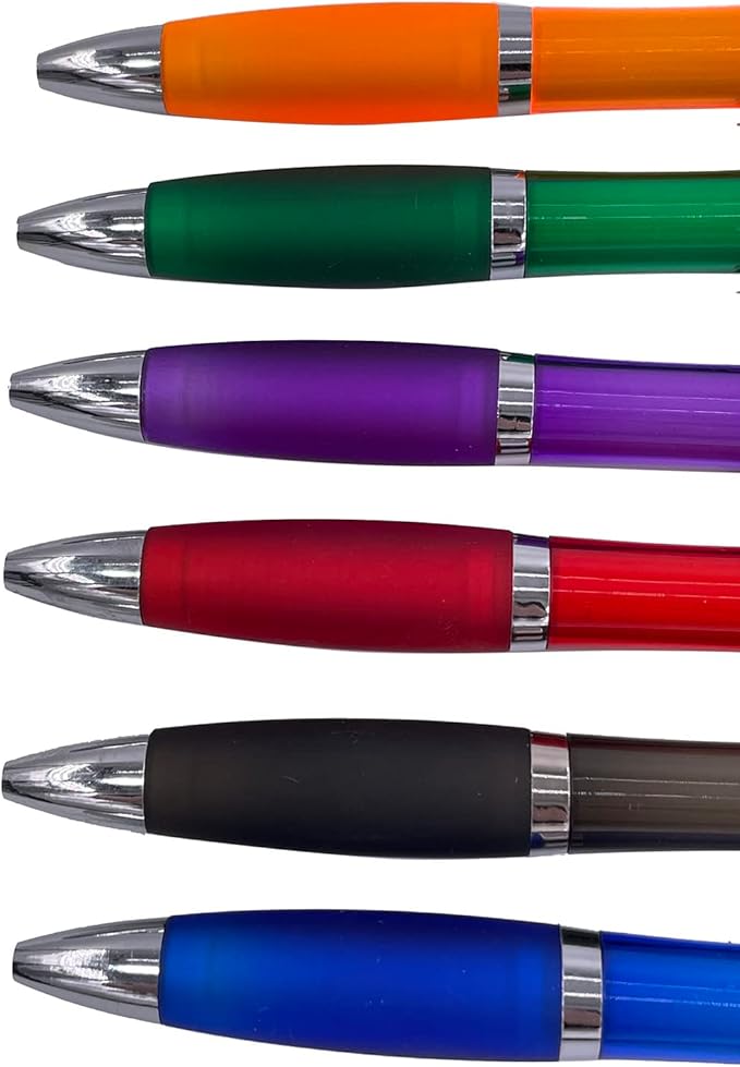 HEYZARDA Personalized Pens with Name Custom Text Logo Retractable Customized Ballpoint Pens for Church Office Business 100 Pcs, Black
