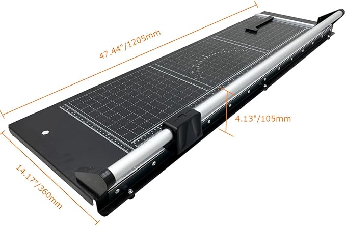 INTBUYING 36 Inch Commercial Manual Precision Rotary Paper Trimmer with an Angle Line Smart Rotary Paper Cutter for Cutting Photo Paper, Film, hot and Cold Laminating Paper, etc